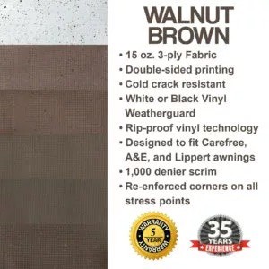 RV Awning Replacement Fabric Heavy Duty Vinyl