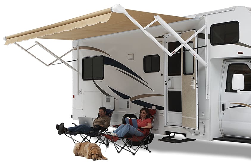 Carefree Travel’r 12V Complete Patio Awning with Vinyl Fabric