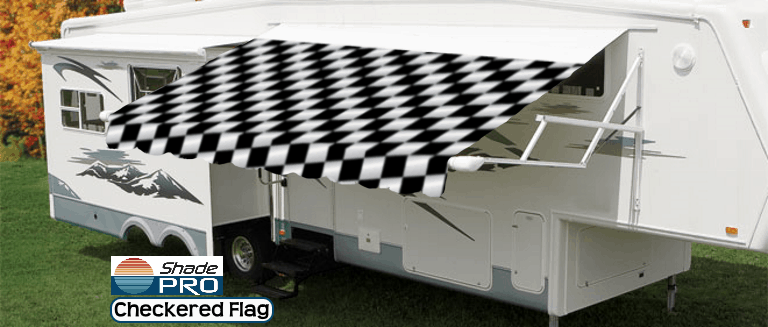 Travel'r Vinyl Checkered Flag with White Weatherguard