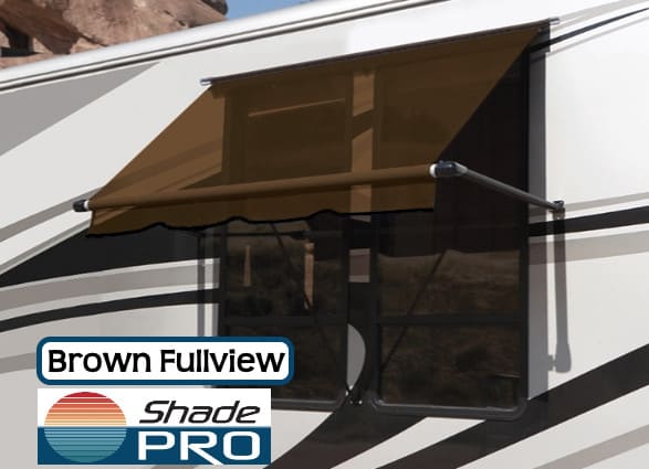 RV Window Awning Fullview Brown