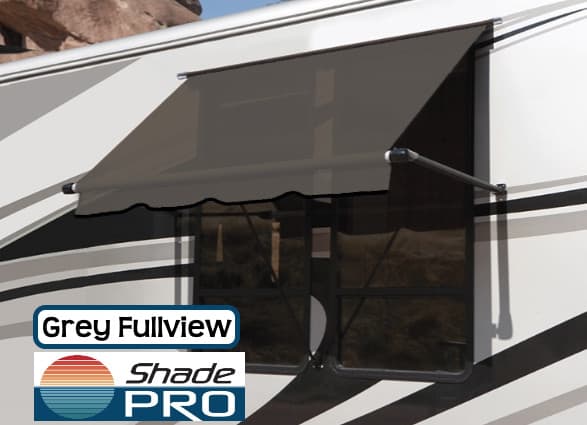 RV Window Awning Fullview Grey