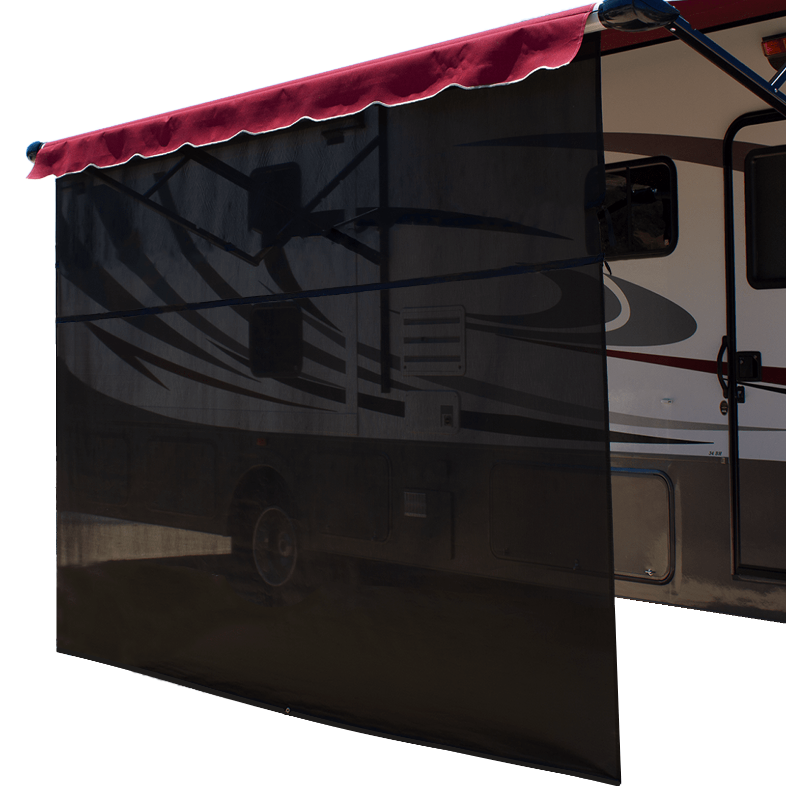 RV camper trailer awning screen