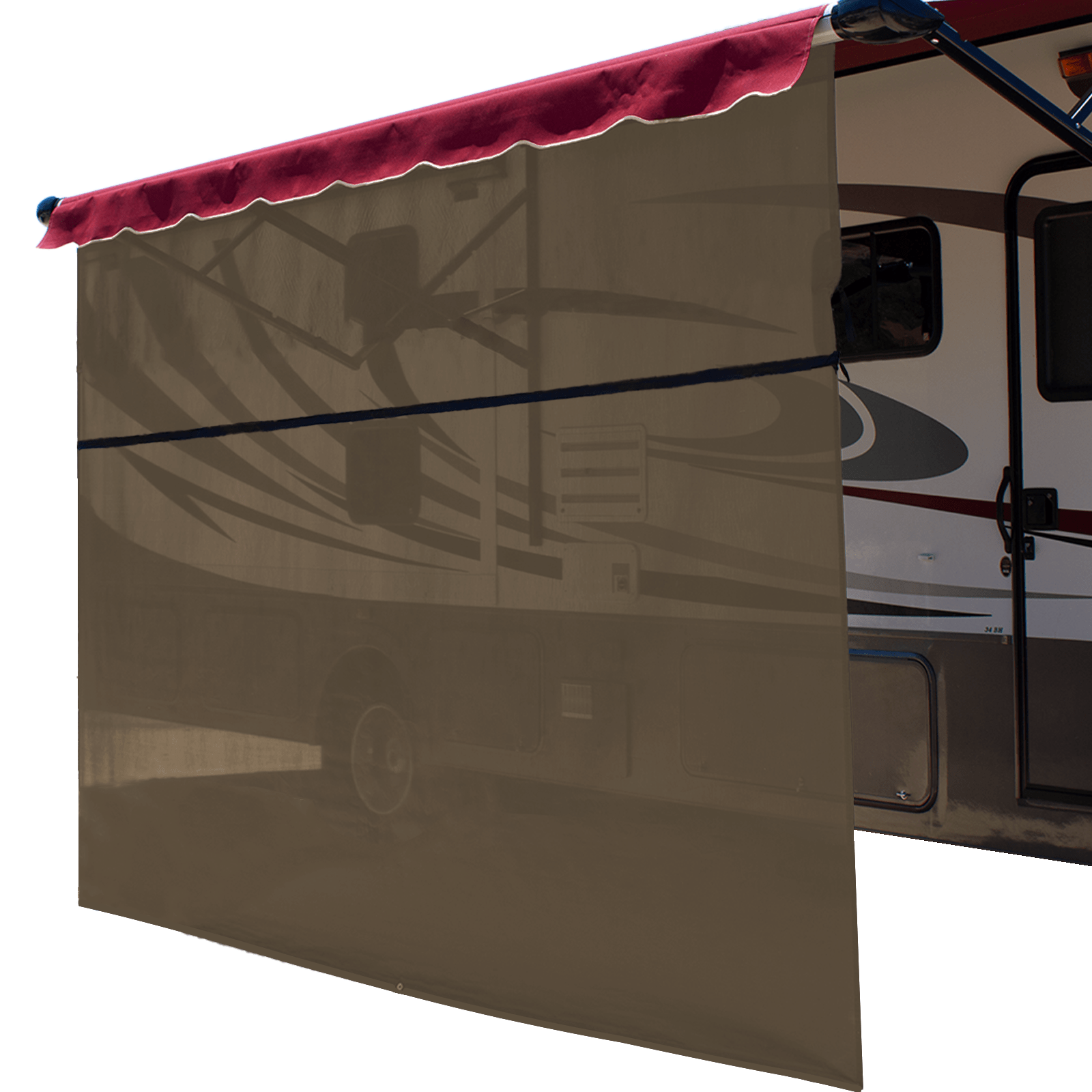 RV camper trailer awning screen