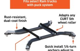 CURT Ram Puck System 5th Wheel Roller Adapter 24K